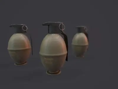M61 Grenade - Models and Textures Low-poly Low-poly 3D model