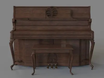 Musical Instrument Upright Piano 3D model