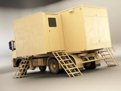 Generic Military Command Truck Sand Camo 3D model