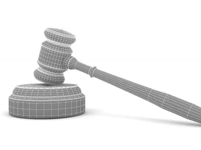 Legal Gavel Scales And Law Book 3D model