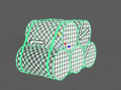 Pile Of Barrels Free low-poly 3D model