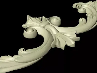 Central decor ornament for furniture 3D model 1157