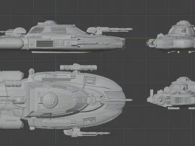 Star Wars Heavy Rebel Combat Landspeeder Battlefront 2004 3D print model
