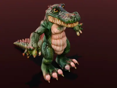Dinodragon Toy 3D Model  Low-poly 3D model