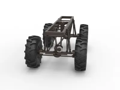 Chassis of Redneck Rave Mud truck Scale 1 to 25 3D print model