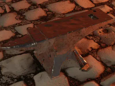 Anvil and Hammer Free low-poly 3D model