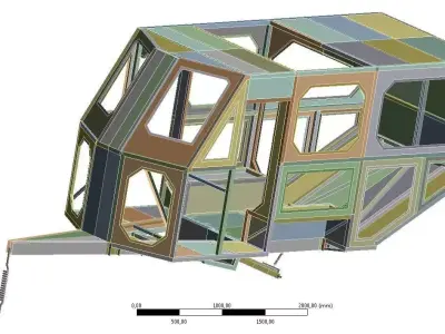 Camper frame Free 3D model