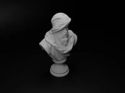 Desert Warrior Bust Chess 3D print model order