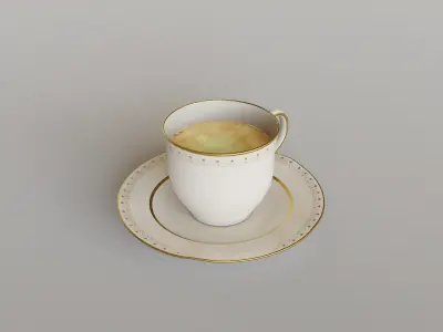 China Tea Set Low-poly 3D model