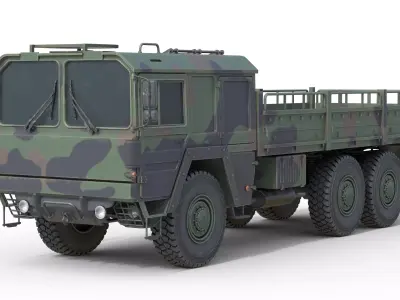 Off Road Transport Truck  MAN KAT1 Low-poly 3D model