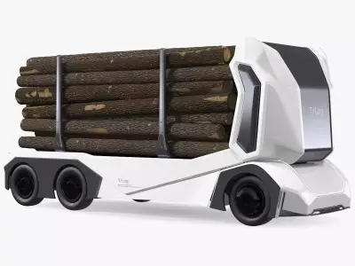 Einride Electric Autonomous Logging Truck 3D model