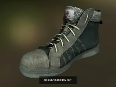 16 low poly boots 3D Model Pack