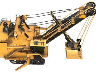 Electric Rope Shovels 7495 HD Low-poly 3D model