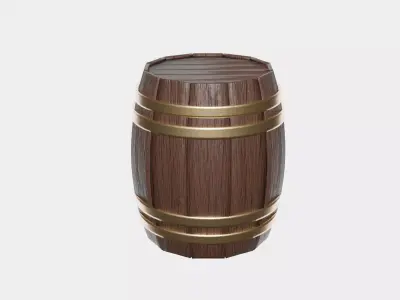 BARREL low-poly 3D model shop