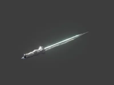 lowpoly game assets sword Free low-poly 3D model
