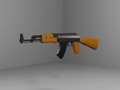 AKM Gun Free low-poly 3D model