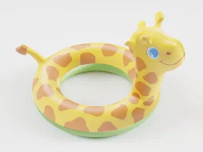 Set of 10 Inflatable Animals - LOWPOLY Low-poly 3D model