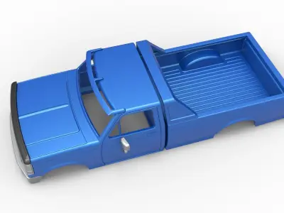 Shell of vintage Monster Truck V4 Scale 1 to 25 3D print model