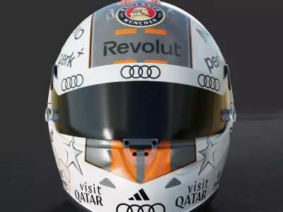 F1 Nico Hulkenberg Helmet 2026 Low-poly 3D model