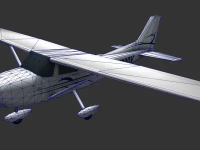 Cessna 172 Low-poly 3D model purchase