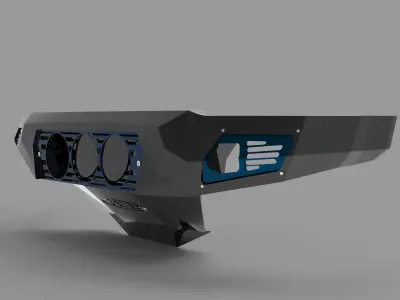 Front and Rear Bomber Bumper for Dodge Ram 3D model