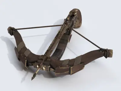 One handed crossbow Low-poly 3D model
