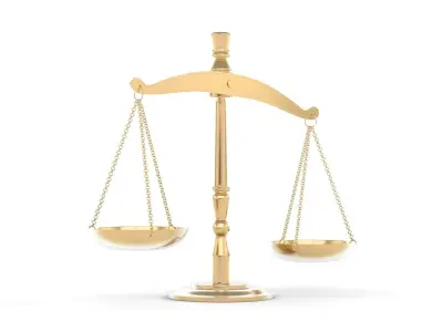 Weight Scale and Gavel 3D model