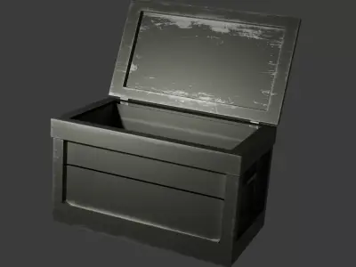 military crate Free low-poly 3D model