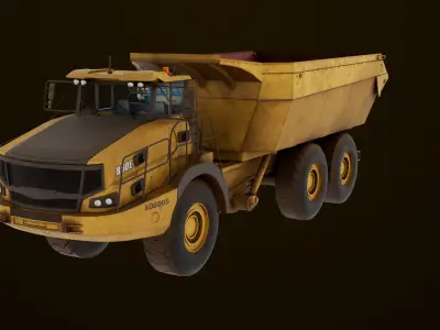 Generic Articulated Dirty Mining Truck 03 All PBR Low-poly 3D model