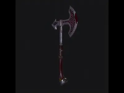 Game Ready 3D Axe Model  Low-Poly Textured Optimized Low-poly 3D model