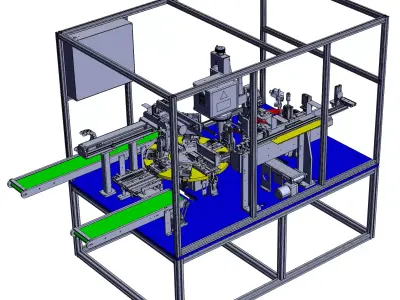Automatic loading and unloading cam slitting machine 3D model