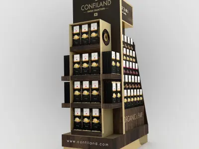 Chocolate Innovative  Cardboard Display Stand  3D model