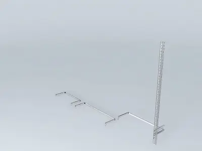 Rail, macaw and French hand Free 3D model