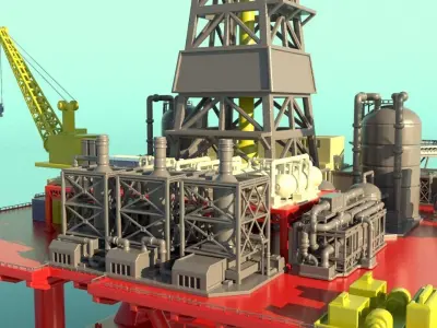 oilplatform for 3Dprint 3D print model