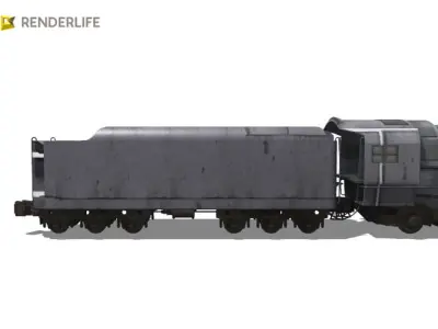 Santa Fe Type Locomotive 3D model