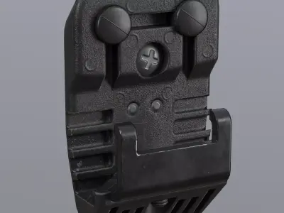 Surefire style helmet mount Low-poly 3D model