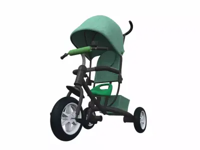 Baby stroller tricycle 01 3D model