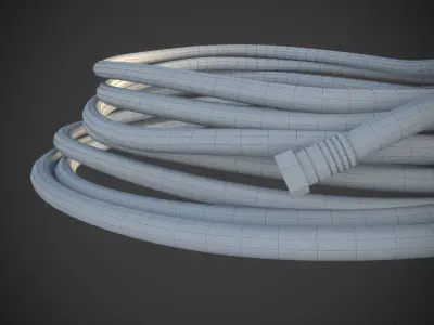 White Marine Hose 3D model