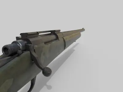 M24 Sniper Rifle Low-poly 3D model Low-poly 3D model