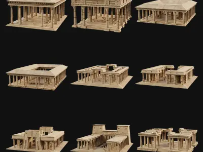 GREATEST ANCIENT EGYPT DESERT ARAB CITY AAA BUILDER COLLECTION 3D Model Pack