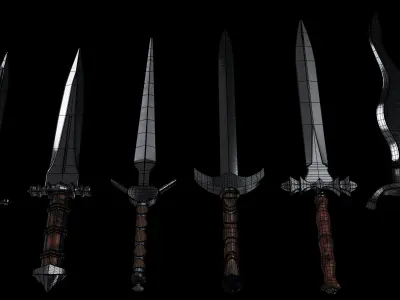Dagger sword 3D model purchase