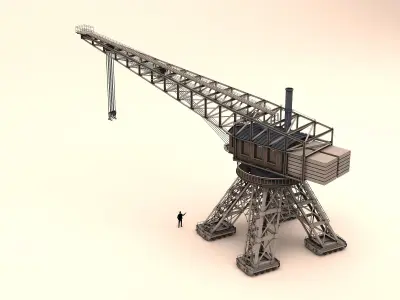 Port crane  3D model