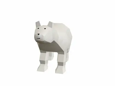 Bear Cartoon Low-poly 3D model