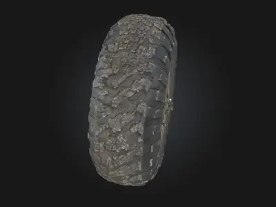 Off-Road Tire  Heavy Tread Wheel Model for Trucks 3D model