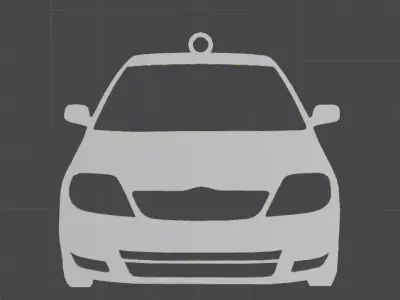 Toyota Corolla 03-07 Car Rearview Mirror Ornament - Key Chain Free 3D print model