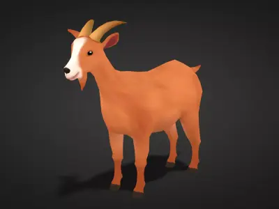 Goat - Stylized Low-poly 3D model