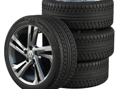 Volkswagen wheels 3D model by zifir3d - Textured