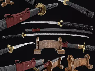 Ninja Sword  Low-poly 3D model