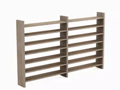 Double Sided Shelf Set Low-poly 3D model