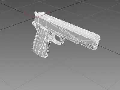 Colt 1911 Low Poly 3D Model Low-poly 3D model